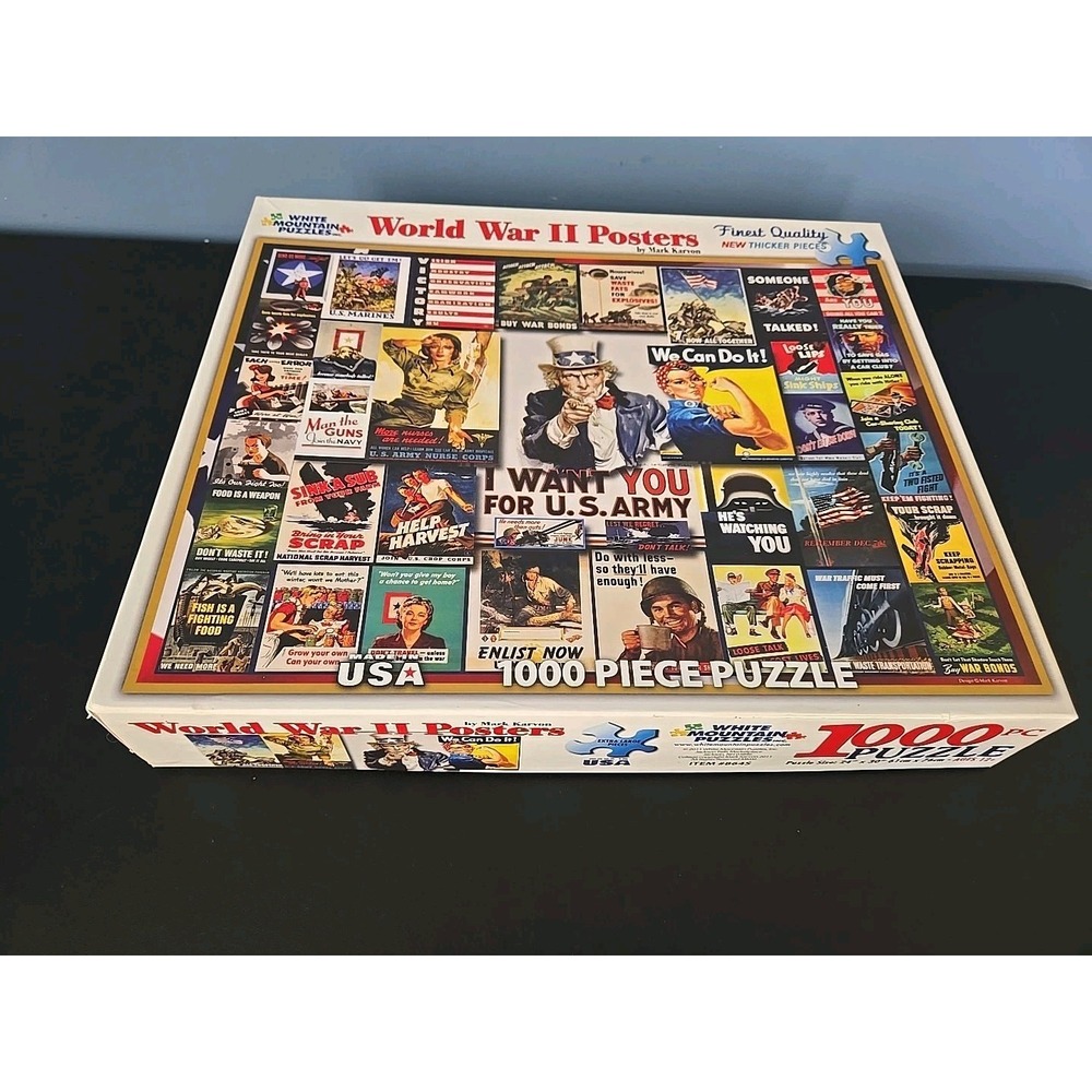 White Mountain 1000 Piece Puzzle World War II Posters